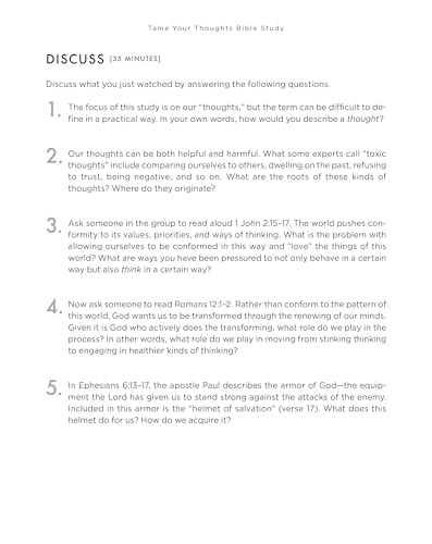 Tame Your Thoughts Bible Study Guide plus Streaming Video: Three Tools to Renew your Mind and Transform Your Life
