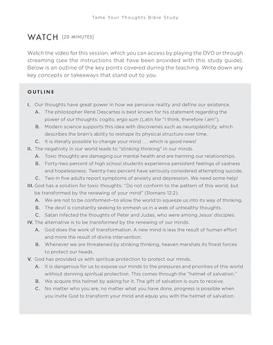 Tame Your Thoughts Bible Study Guide plus Streaming Video: Three Tools to Renew your Mind and Transform Your Life