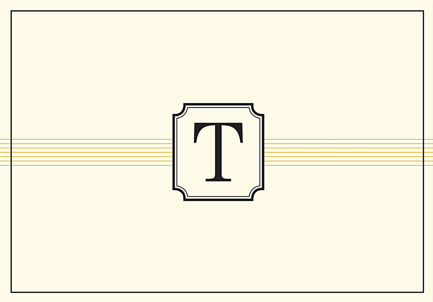 Monogram Note Cards: T (Stationery, Boxed Cards)