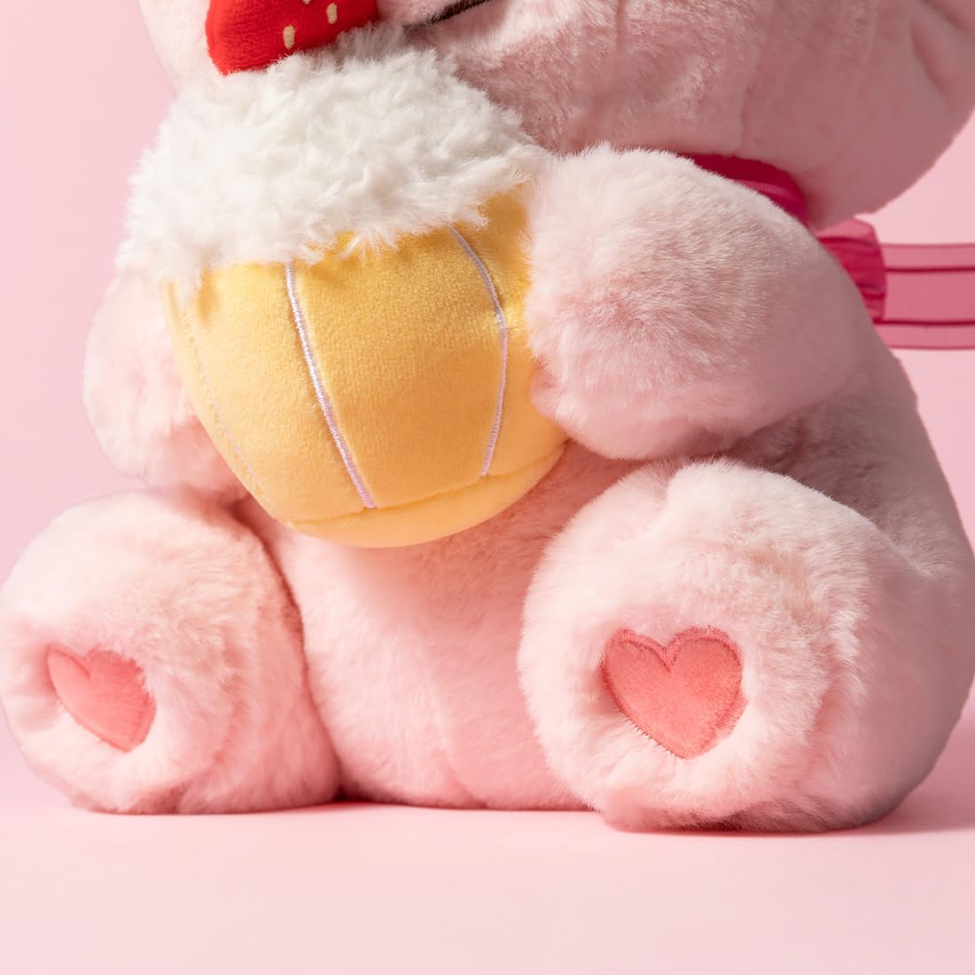 MINISO Mikko Strawberry Squad Series Plush Toy,Kawaii Sitting Bunny Cammy Stuffed Animals, Soft Plush Dolls Cute Cartoon Cross-Dressing Gifts for Girls Birthday