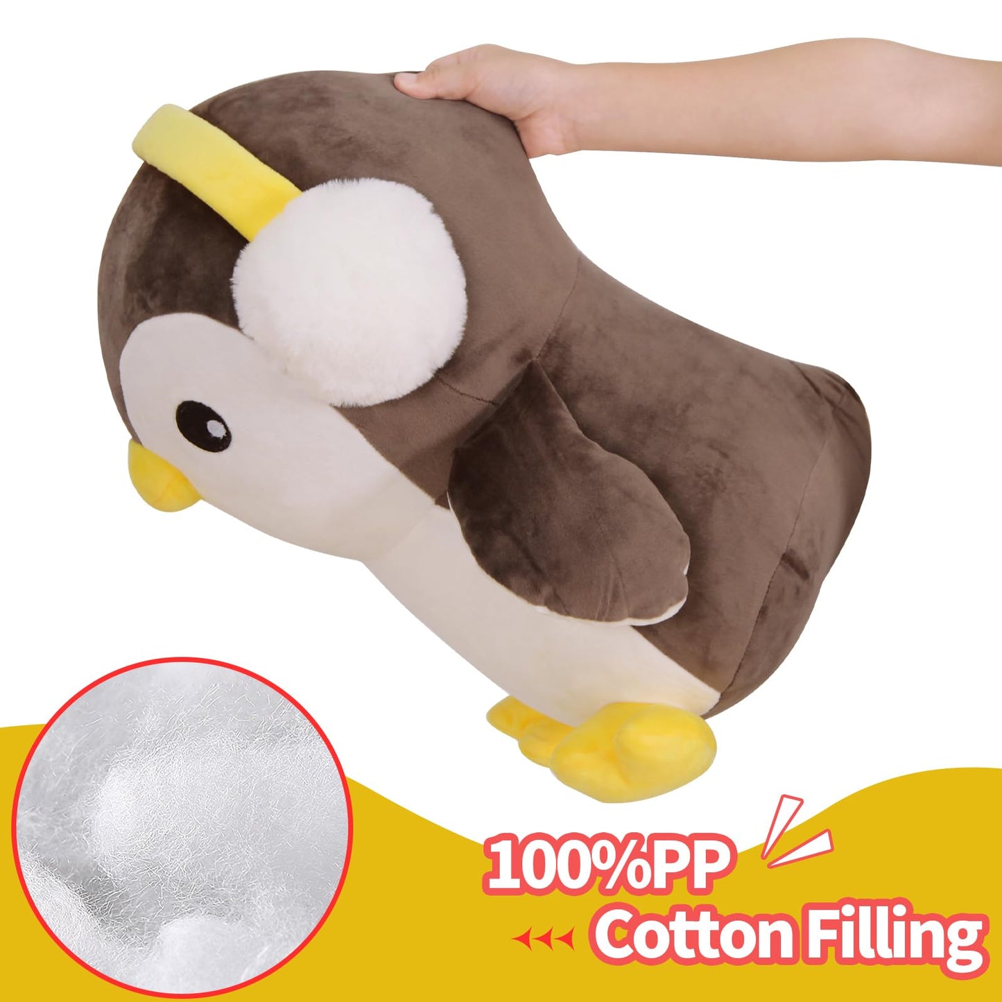 MMguai 16" Cute Big Penguin Plush Soft Body Pillow Plushies, Large Penguin Stuffed Animals Toy Room Decor, Gift for Girls and Boy, Birthdays, Easter