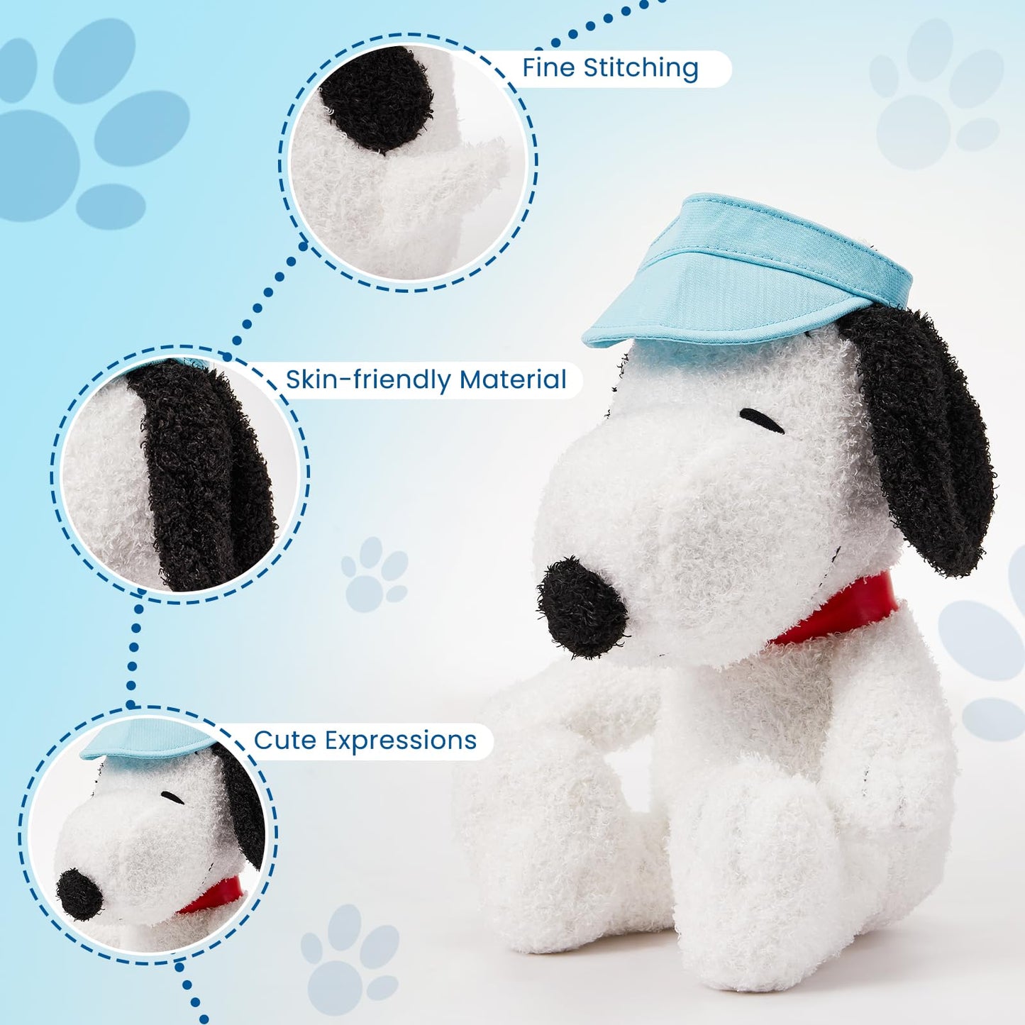 MINISO 14" Sitting Snoopy Plush Toy Stuffed Animals Plush Toy Summer Travel Collection for Kids Toddler Toys Boys Girls