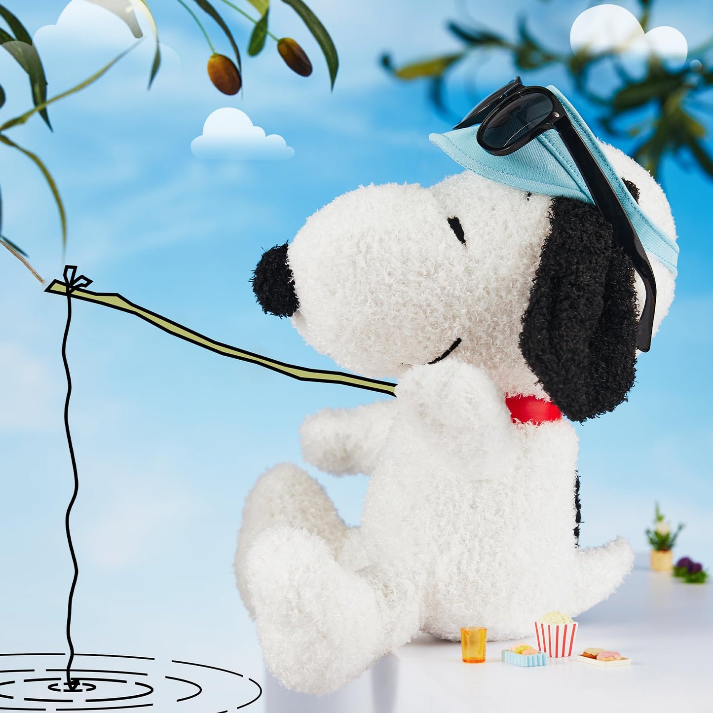 MINISO 14" Sitting Snoopy Plush Toy Stuffed Animals Plush Toy Summer Travel Collection for Kids Toddler Toys Boys Girls