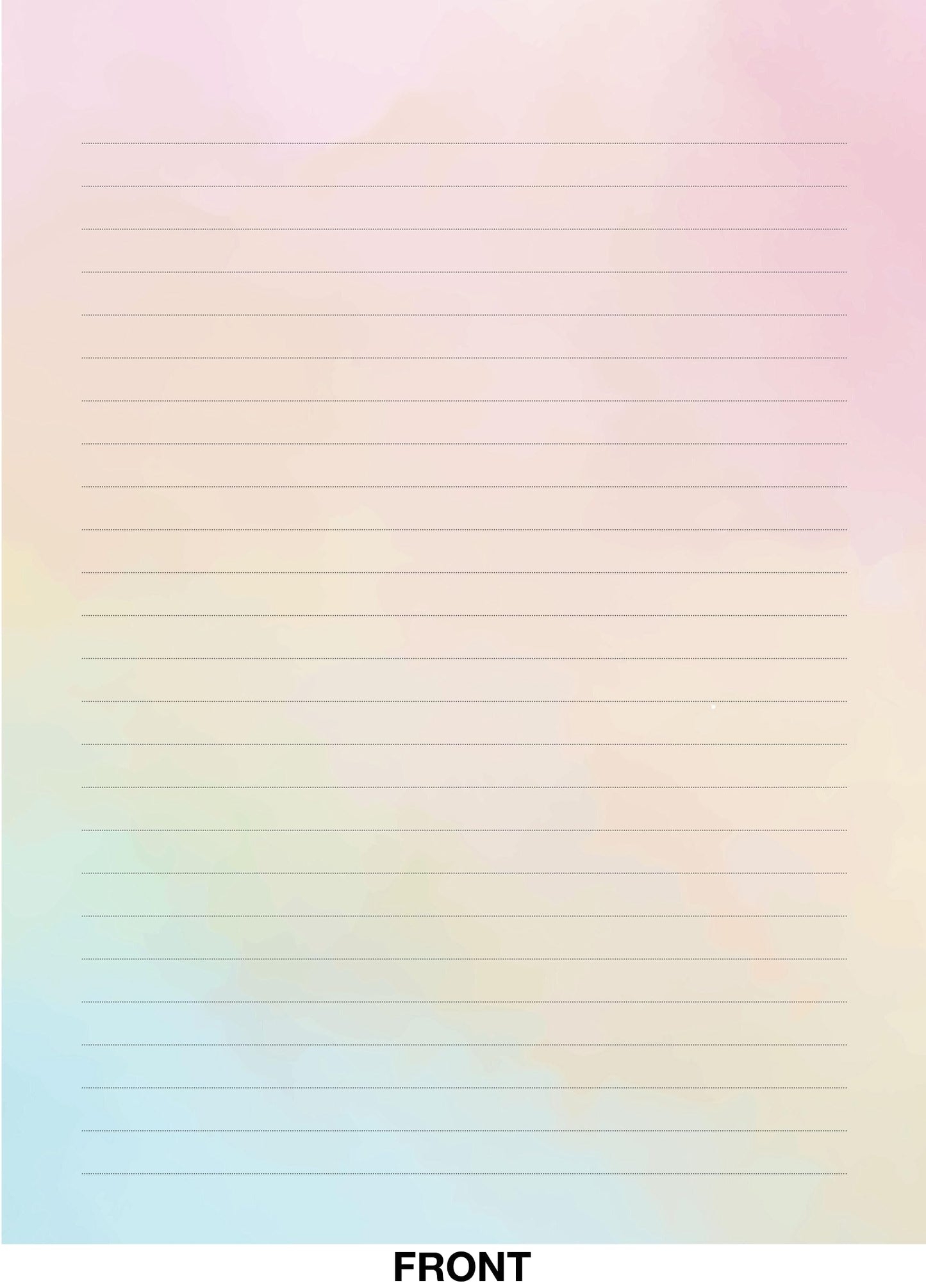True Colors Lined Stationery Set (30 lined sheets, 24 envelopes)