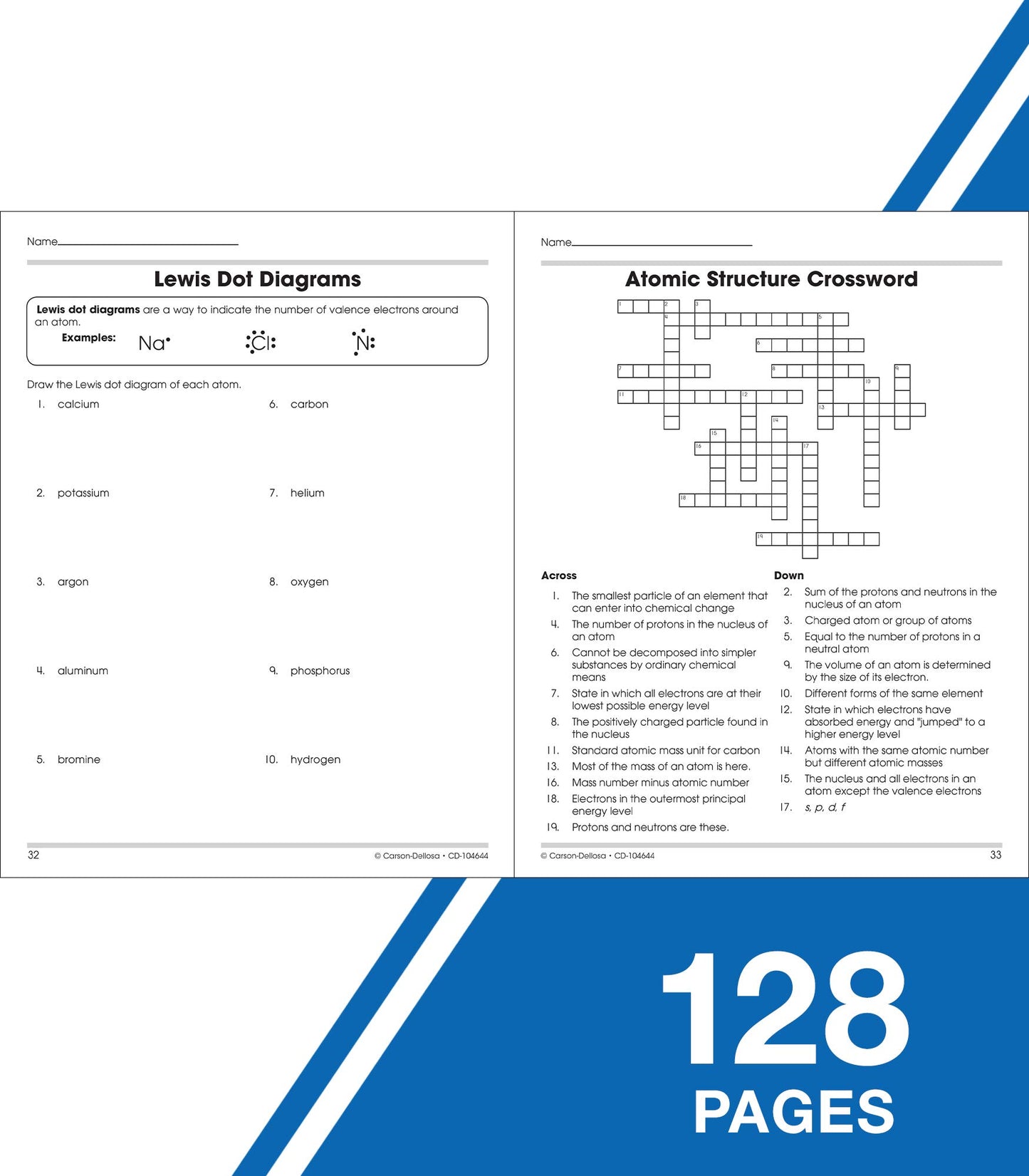 Carson Dellosa The 100 Series Chemistry Workbook, Science Book for Grades 9-12, Periodic Table, Atomic Structure, Scientific Notation, and More, Classroom or Homeschool Curriculum (Volume 4)