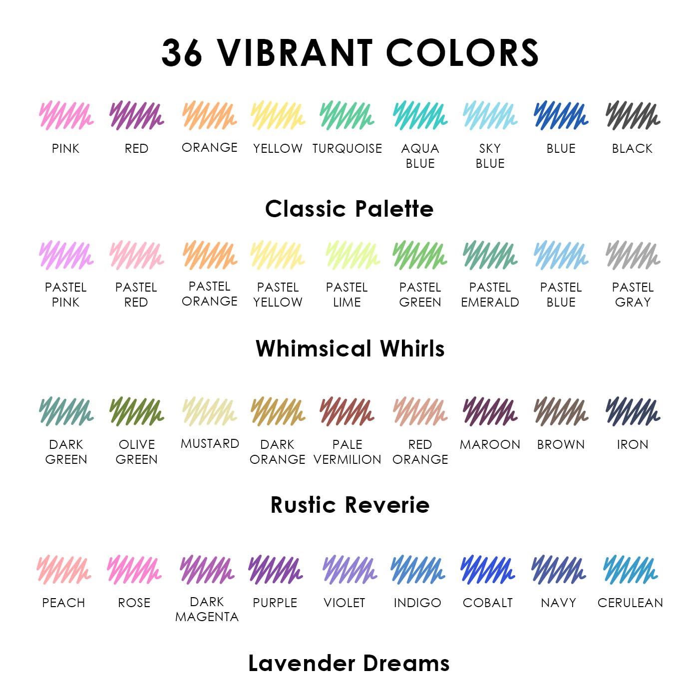 Grabie Erasable Gel Pens, 36 Colors Erasable Pens, Make Mistakes Disappear Colored Pens, Assorted Color Inks for Drawing Writing Planner,Gel Pens for Coloring