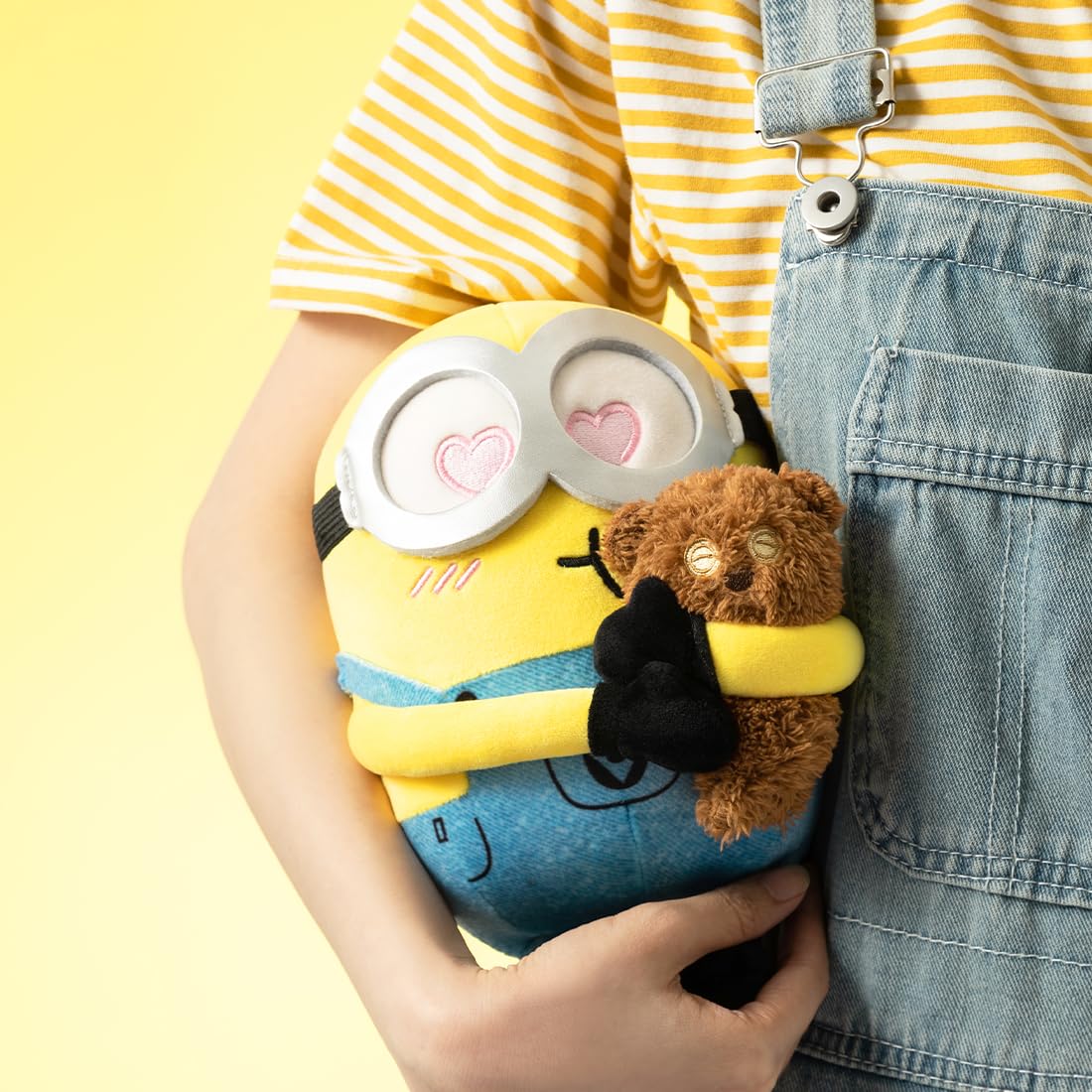 MINISO 8" Minions Stuffed Animals Plush Toys, Cute Sleeping Bedding Stuffed Animals Kawaii Plushies Pillow for Kids (Bob+Tim)