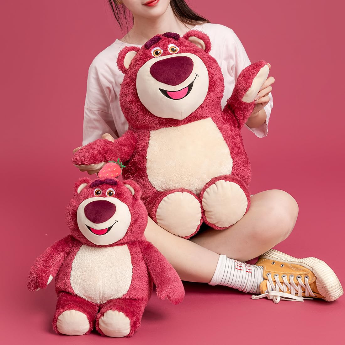 MINISO 14" Lotso Collection Sweet Lotso Sitting Plush Toy Disney 100 Years Anniversary Stuffed Animals & Teddy Bears