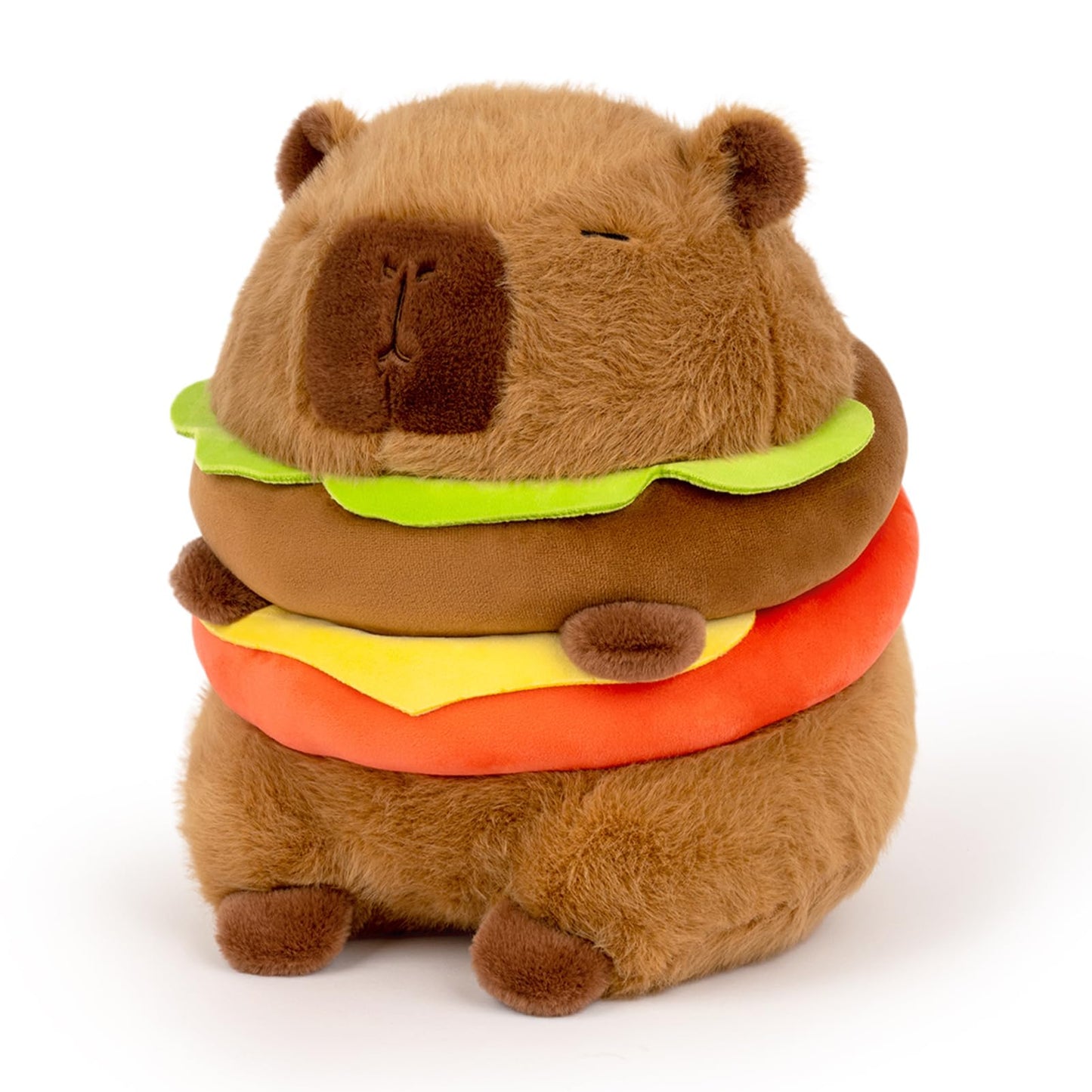 Wanwu World Hamburger Capybara Stuffed Animals (11in)