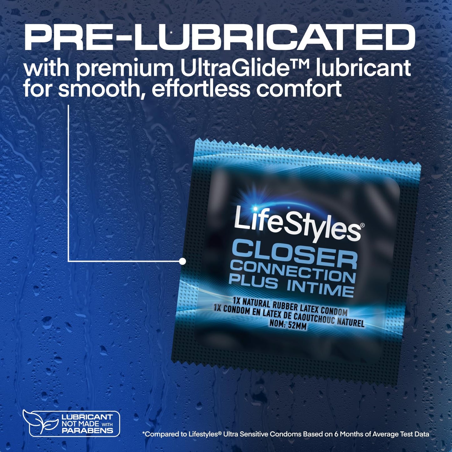LifeStyles Closer Connection Natural Rubber and Lubricated Thin Latex Condoms, 10 Count, Triple Tested (Pack of 1)