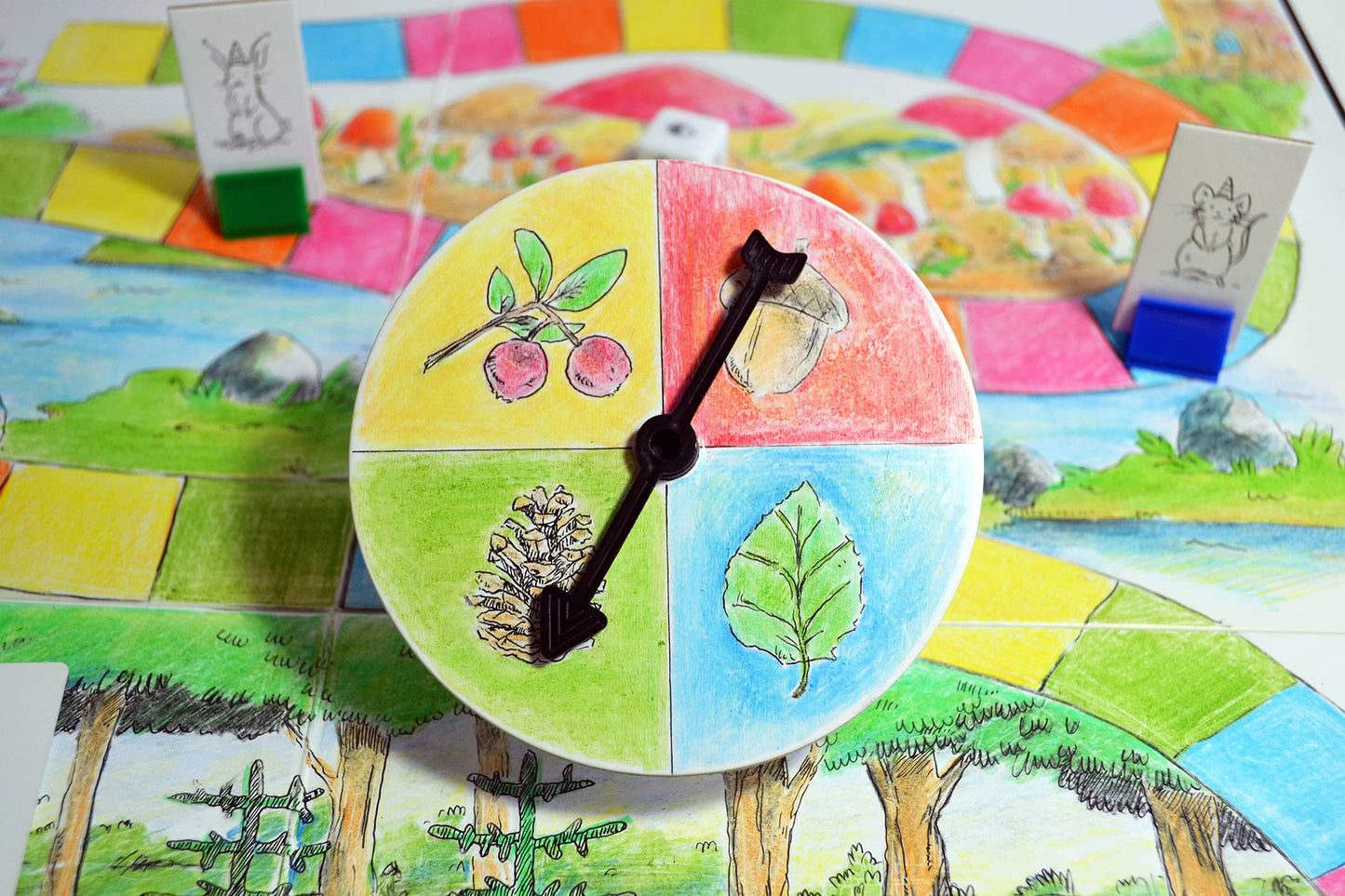 Create Your Own Board Game Set – DIY Kit with Blank Game Board, Game Pieces, Blank Cards, Dice, Spinner, Rulebook, Sand Timer – Build Your Own Game for Family Board Games