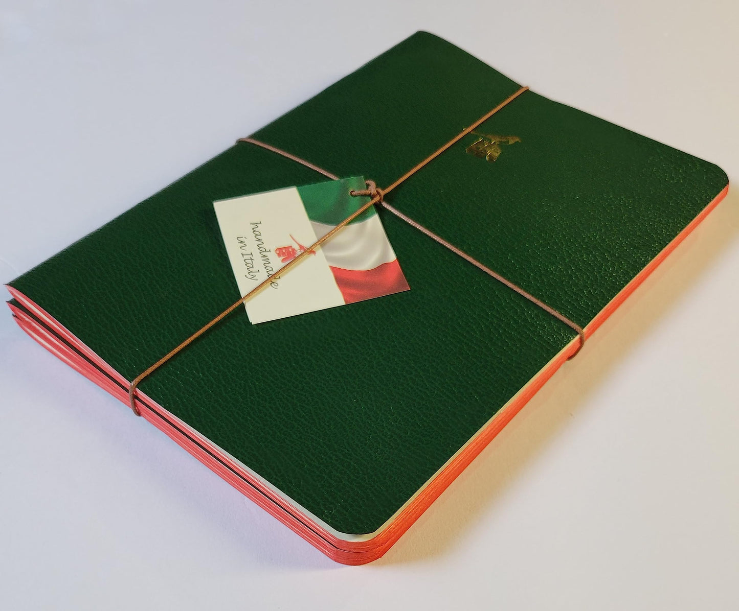 Bieffe Handmade Italy 3 Stationary Journal Note Book Drawing Writing Diary Lined (Deep Green)