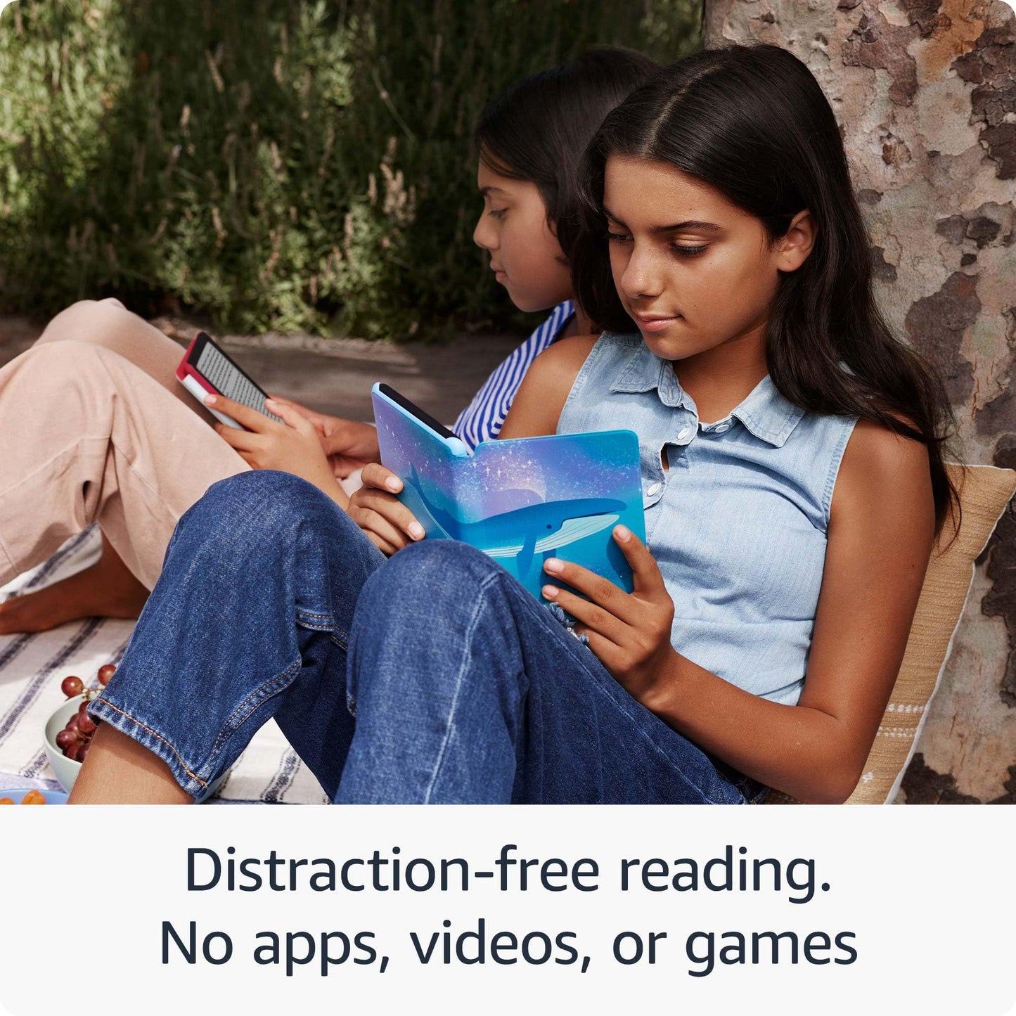 Amazon Kindle Kids 16GB (newest model) - If it breaks, we will replace it, includes ad-free books and cover, with glare-free display, faster page turns - Space Whale