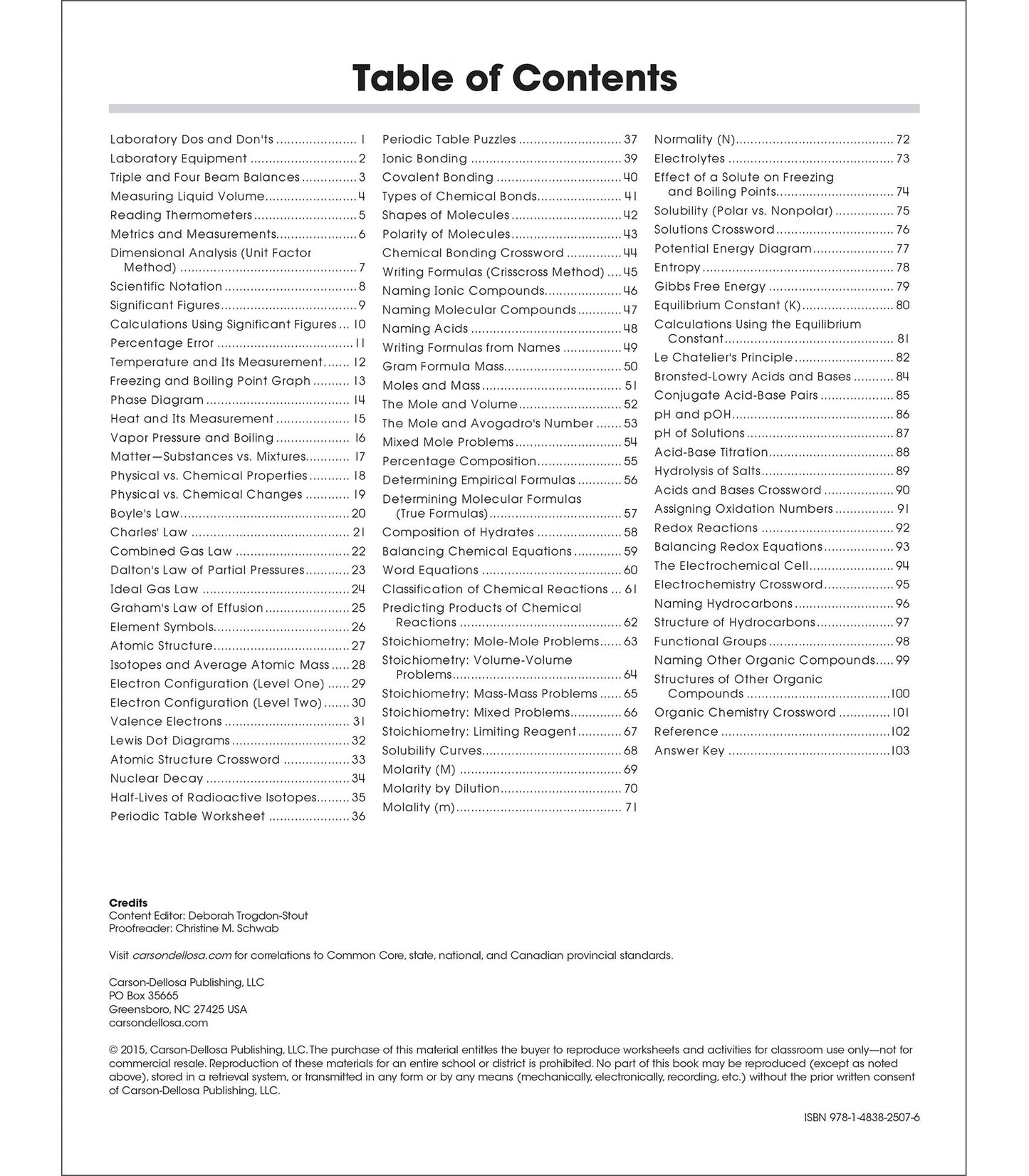 Carson Dellosa The 100 Series Chemistry Workbook, Science Book for Grades 9-12, Periodic Table, Atomic Structure, Scientific Notation, and More, Classroom or Homeschool Curriculum (Volume 4)