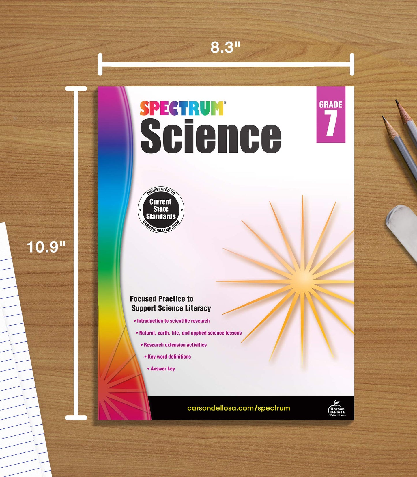 Spectrum 7th Grade Science Workbook, Ages 12 to 13, Grade 7 Science Workbook, Natural, Earth, and Life Science, 7th Grade Science Book with Research Activities - 176 Pages (Volume 59)