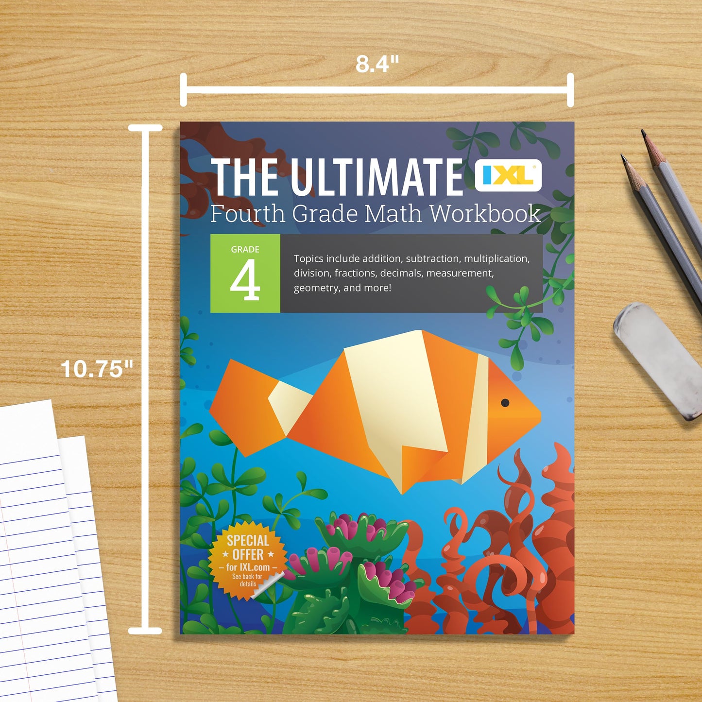 The IXL Ultimate 4th Grade Math Workbook, Activity Book for Kids Ages 9-10 Covering Addition, Subtraction, Multiplication, Division, Fractions, ... and More Mathematics (IXL Ultimate Workbooks)