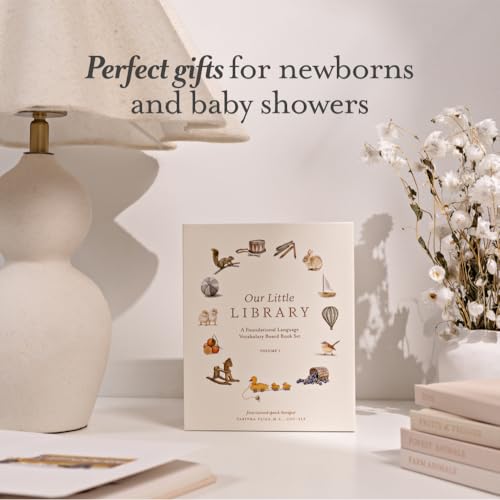 Our Little Library: A Foundational Language Vocabulary Board Book Set for Babies, Including Farm Animals, Forest Animals, Fruits and Veggies, Toys, and Transportation (Our Little Adventures Series)