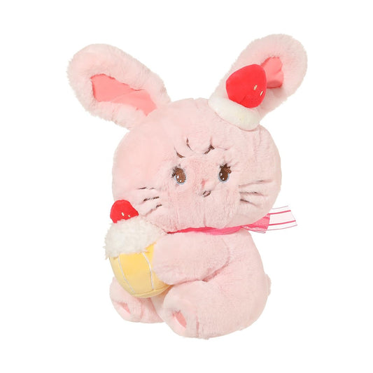 MINISO Mikko Strawberry Squad Series Plush Toy,Kawaii Sitting Bunny Cammy Stuffed Animals, Soft Plush Dolls Cute Cartoon Cross-Dressing Gifts for Girls Birthday