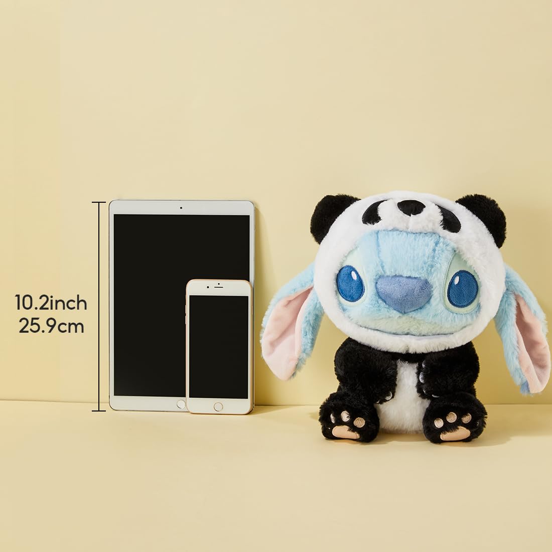 MINISO 11'' Disney Stitch Collection Panda Changing Plush Toy, Premium Stuffed Animal for Disney Fans