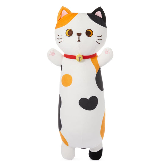 MINISO Long Cat Plush Pillow Kitten Body Pillow Stuffed Animals Soft Throw Sleeping Pillow Kawaii Cuddle Cartoon Stuffed Plush Toy for Kids Boys Girls, 20"