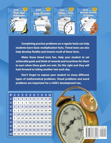 Humble Math - 100 Days of Timed Tests: Multiplication: Grades 3-5, Math Drills, Digits 0-12, Reproducible Practice Problems