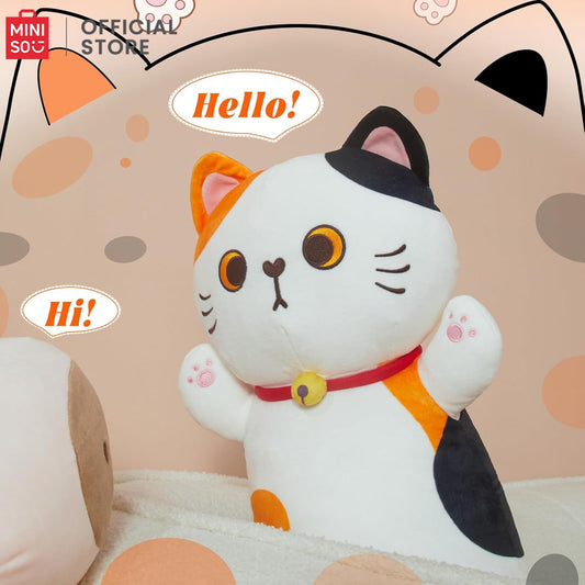 MINISO Long Cat Plush Pillow Kitten Body Pillow Stuffed Animals Soft Throw Sleeping Pillow Kawaii Cuddle Cartoon Stuffed Plush Toy for Kids Boys Girls, 20"