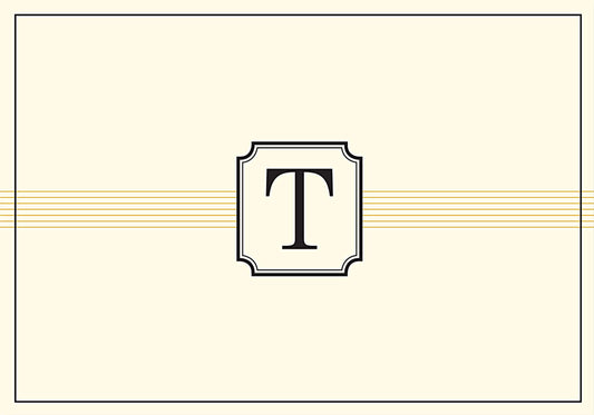 Monogram Note Cards: T (Stationery, Boxed Cards)