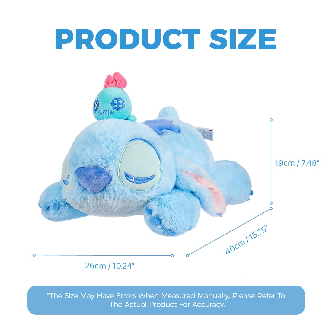 MINISO Fantasy Planet Collection 16" Stitch Plush Toy Stuffed Animal Toy Ultra-Soft Rebound Hugging Pillow for Stitch Fans