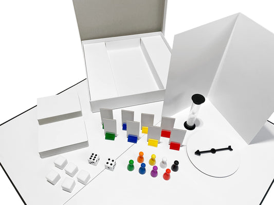 Create Your Own Board Game Set – DIY Kit with Blank Game Board, Game Pieces, Blank Cards, Dice, Spinner, Rulebook, Sand Timer – Build Your Own Game for Family Board Games