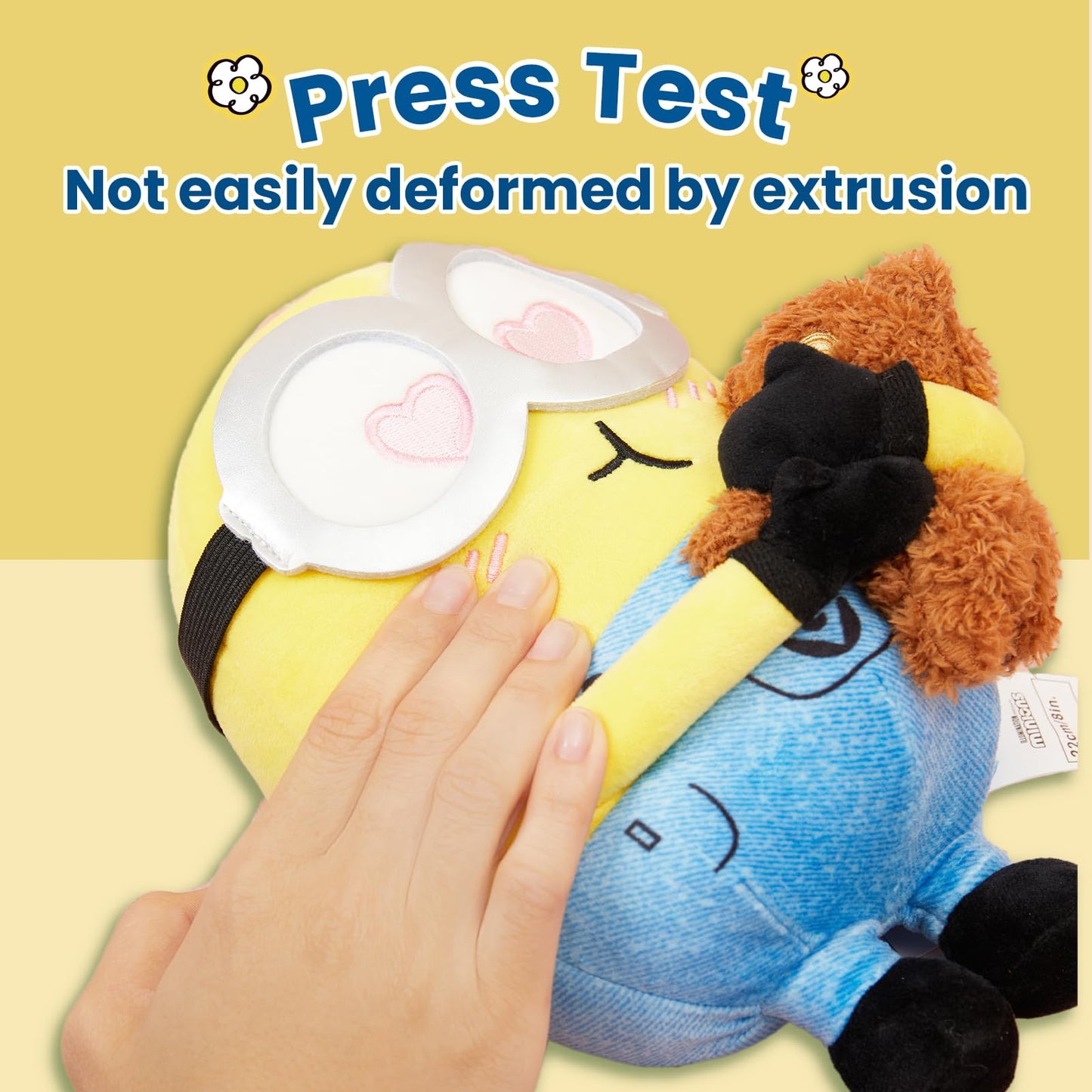 MINISO 8" Minions Stuffed Animals Plush Toys, Cute Sleeping Bedding Stuffed Animals Kawaii Plushies Pillow for Kids (Bob+Tim)