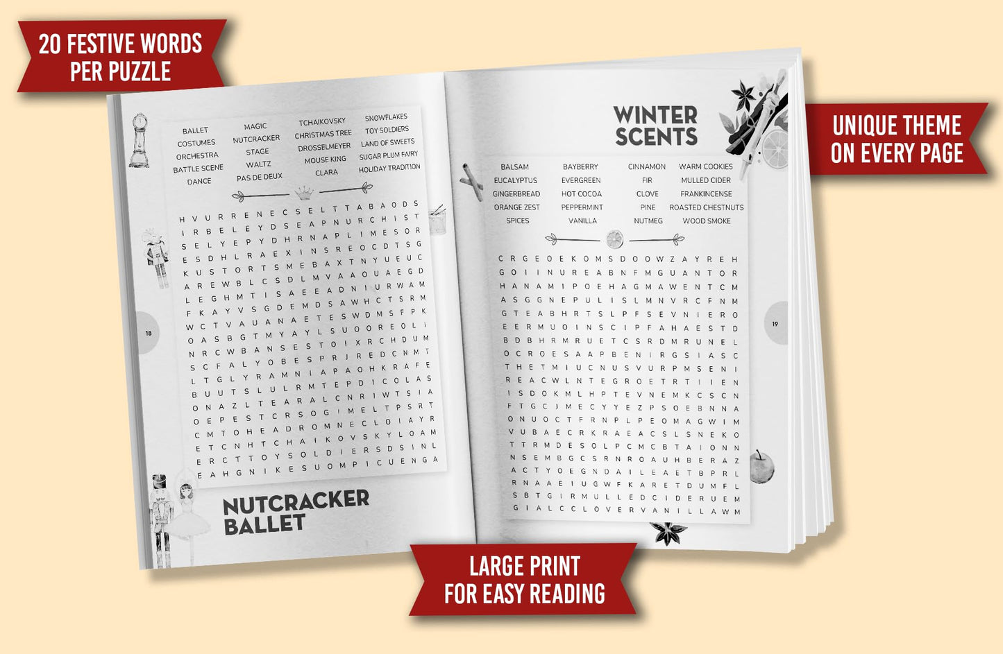 Cozy Christmas Word Search for Adults: Large Print Word Puzzles for Holiday Relaxation and Stress Relief (Word Find Books For Adults)