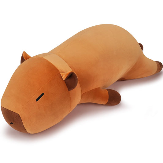 30'' Giant Capybara Plush Stuffed Animal- Capybara Plush Pillow Plushies, Large Sleeping Capybara Plush Toy, Cute Hugging Capybara Stuffed Animal, Birthday Gifts for Kids Girls Boys