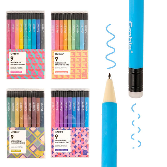 Grabie 36 Colors Erasable Gel Pens, Make Mistakes Disappear Colored Pens, Assorted Color Inks for Drawing Writing Planner