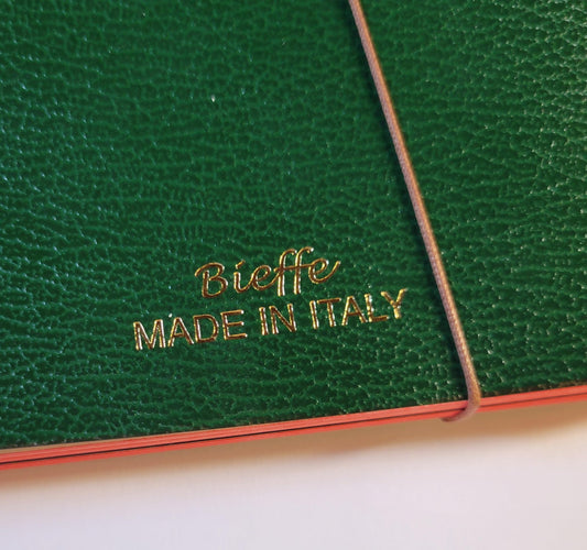 Bieffe Handmade Italy 3 Stationary Journal Note Book Drawing Writing Diary Lined (Deep Green)
