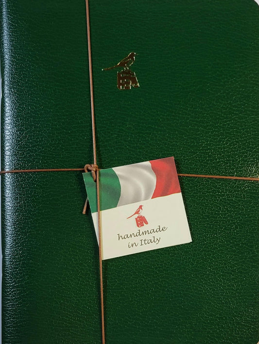 Bieffe Handmade Italy 3 Stationary Journal Note Book Drawing Writing Diary Lined (Deep Green)
