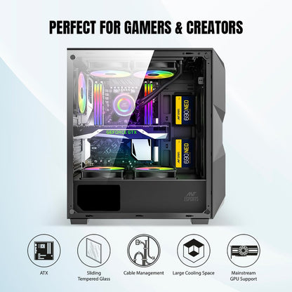 Ant Esports ICE-300 Mesh Mid-Tower Gaming Cabinet